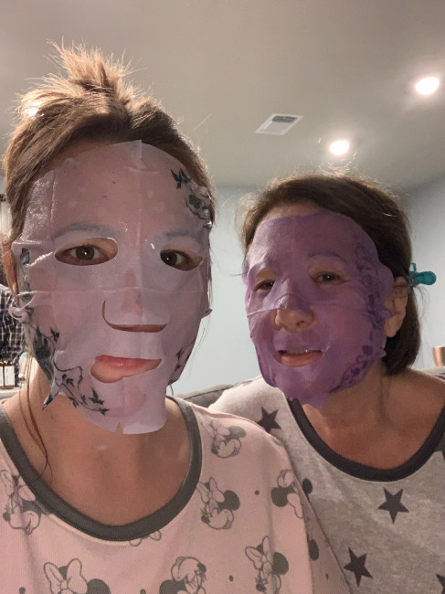 Mother-daughter facemasks were fun! Mother-daughter facemasks were fun!