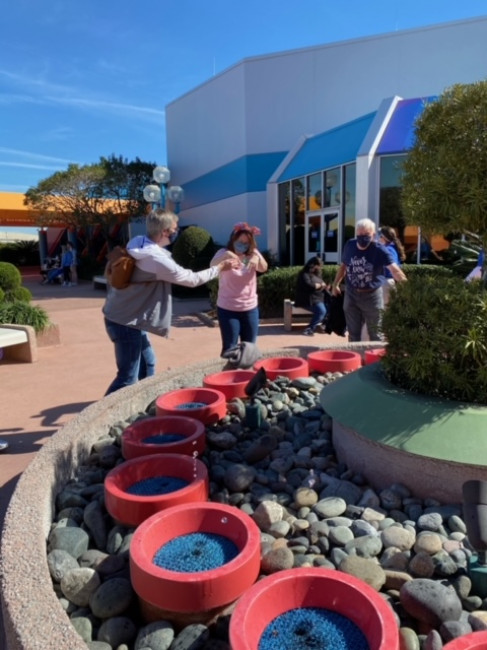 So glad it was warm on this day. Someone in this family will have a lot of fun teaching our kids how to play with EPCOT's jumping water. So glad it was warm on this day. Someone in this family will have a lot of fun teaching our kids how to play with EPCOT's jumping water.