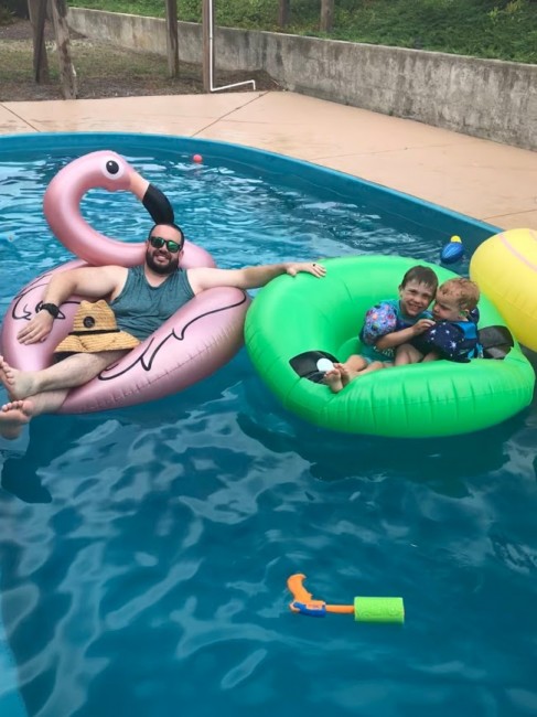 Our nephews, Anderson and Hayden, LOVE the water - and Stephen loves relaxing in the sun!