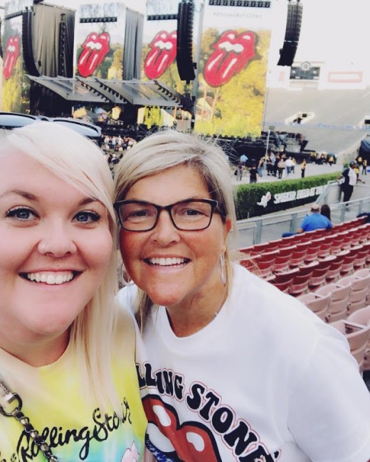 Alex's mom's favorite band is the Rolling Stones. The two of them went to see the Rolling Stones in California for Cindi's birthday.