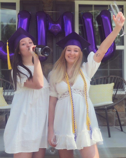 Emily and Erin graduated from James Madison University in May of this year! Emily is getting her Masters degree in Elementary Education and Erin majored in Art History. We're all so proud of their hard work!