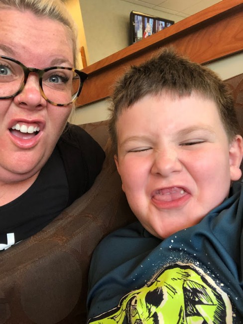 Alex's nephew, Noah, is a funny and sweet kid. He's always finding ways to make us laugh.