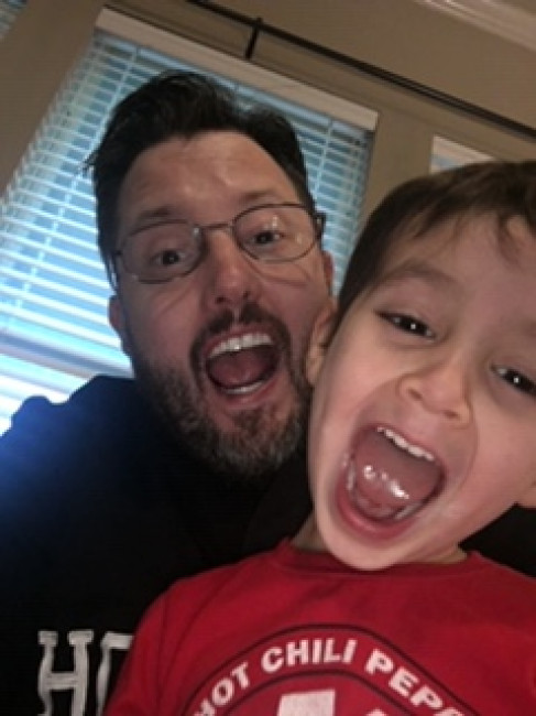 Uncle Wyatt is always up for taking funny selfies.