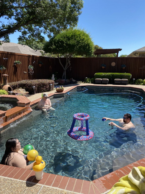 We love pool time at Mimi and Pop Pop’s