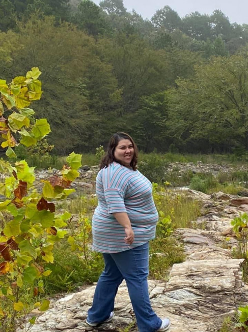 Wyatt caught me jumping from rock to rock near the water.