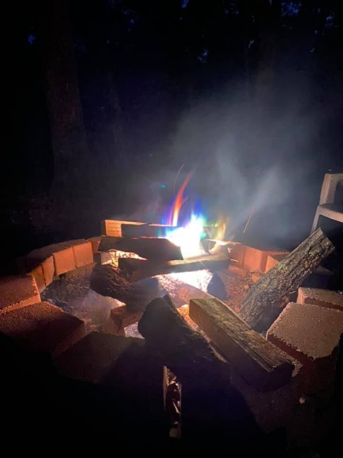 Our fire pit. This was by far our favorite part of the trip!