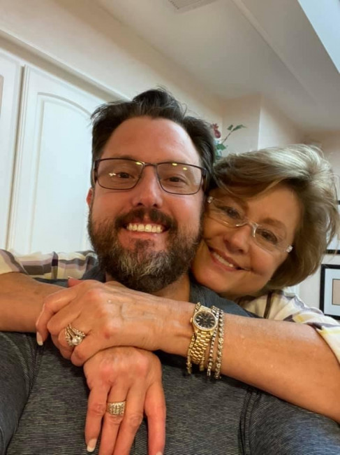 Wyatt is a Momma’s boy. Here he is after his birthday dinner with his mom.