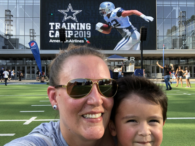 We love going to the Cowboys Training Camp every year. It was so HOT!