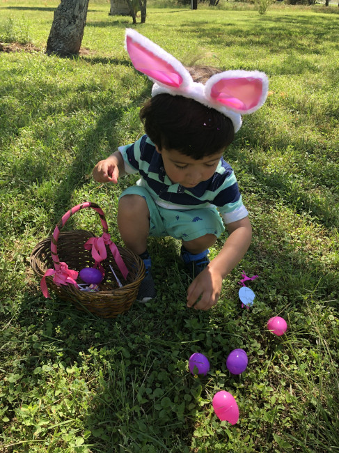 The hunt is on! Conner didn't do too bad!