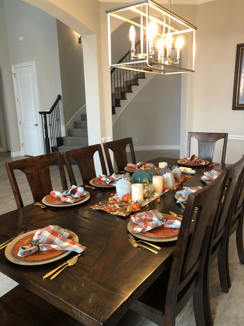 Dinner table is ready for our friends and family!