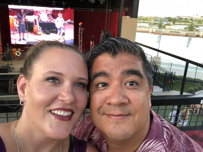 Tracie and Jeff enjoying some live