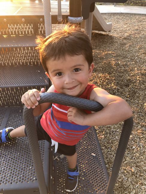 Conner is living his best life at the playground.