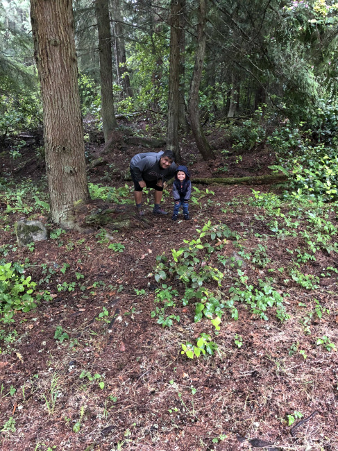 Jeff and Conner going off the trail!