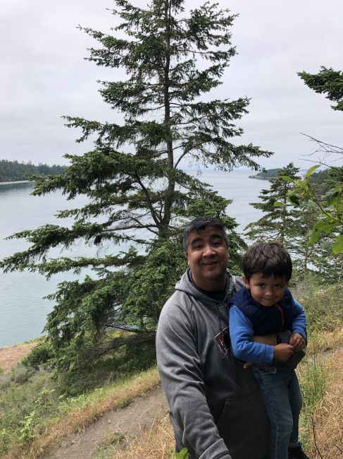 Jeff and Conner at Deception Pass.