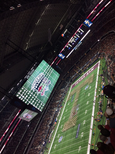 Jeff made it into the stadium to watch his Aggies play.