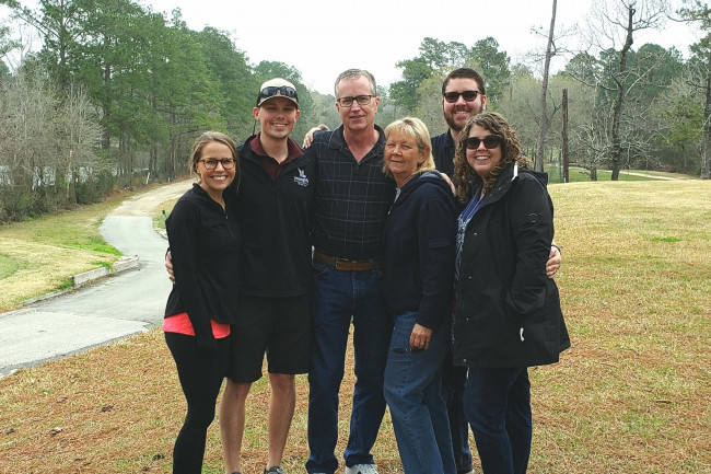 Family outing, golfing.