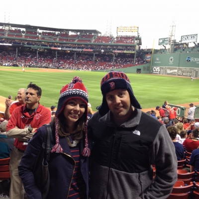 We enjoy watching live sporting events whenever we get the chance. We can't wait to sing,