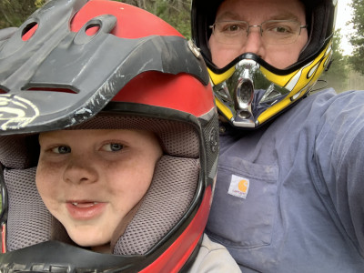 We love to take peaceful four-wheeler rides in the nearby mountains!