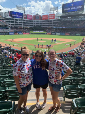 We love going to baseball games.