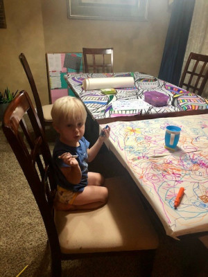 All the kids love art, painting, coloring, and more.