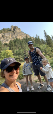 We love to hike! This was taken on our trip to the Black Hills in 2020!