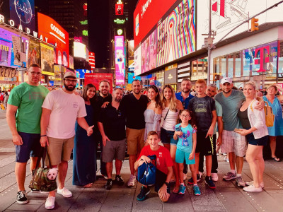 Our family always has fun together. This is us in the middle of Times Square, NYC!