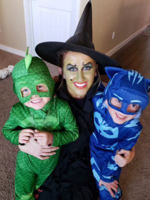 We love to celebrate the holidays. Dressing up for Halloween is a favorite.